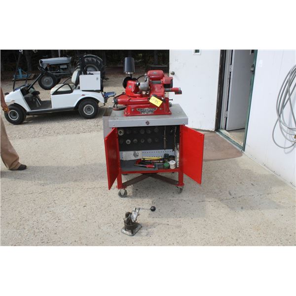 BLACK & DECKER VALVE GRINDING MACHINE IN,CABINET - COMES WITH THE FOLLOWING: VALVE STONE DRESSING ST