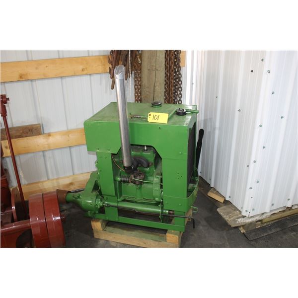 2 CYLINDER JOHN DEERE COMBINE ENGINE,RUNNING,