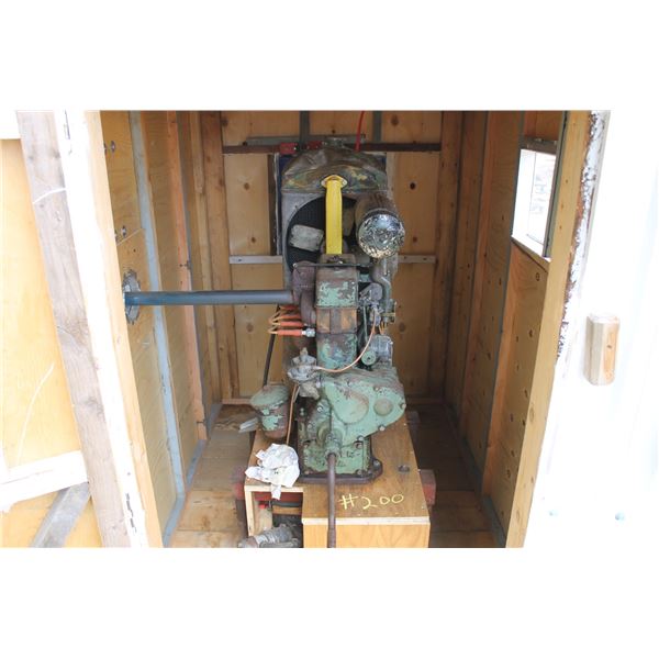 KOHLER GENERATOR - 4 CYLINDER IN SHACK,RUNNING, 79" HIGH X 50" ACROSS x 72 1/2" DEEP