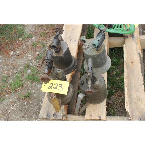 4 - OLD BRASS BLOW TORCHES