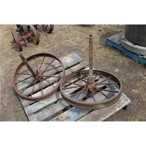 2 - LARGE SPOKED WHEELS