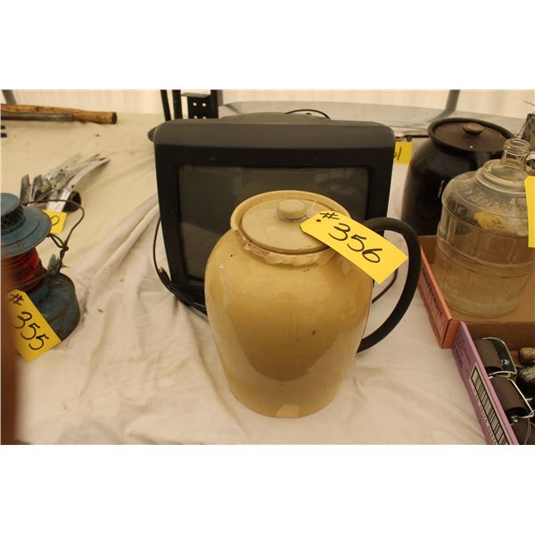 SMALL TV & CONDA MOONSHINE JUG - CHIPPED