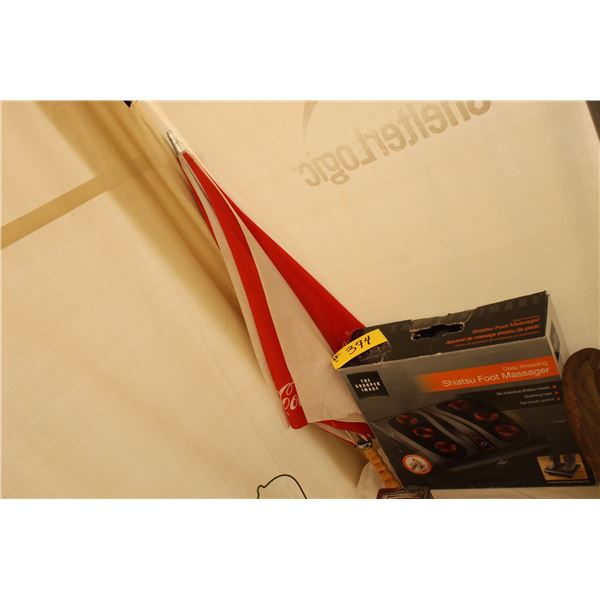 COCA COLA UMBRELLA, SHIATSU FOOT MASSAGER