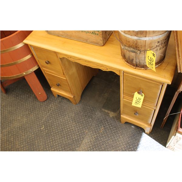 SOLID OAK DESK - CRACK ON TOP