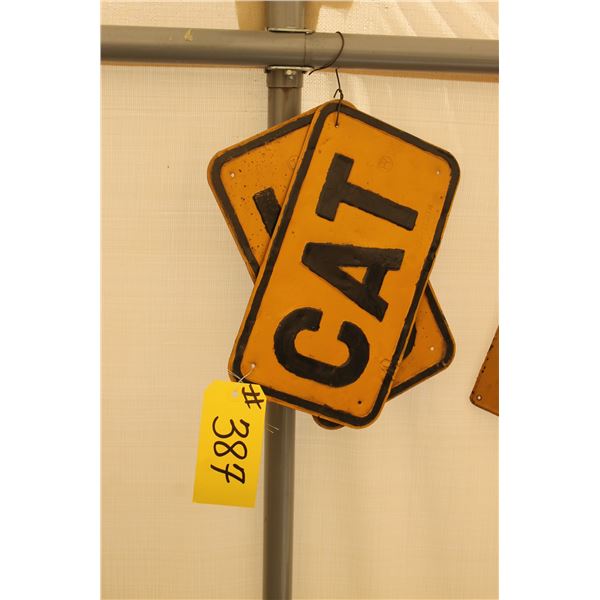 2 - CAT  MONOGRAMMED PLATES