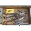 Image 1 : 2 - CRESCENT WRENCHES, 2 - VICE GRIPS,INTERNATIONAL HARVESTER WRENCH,MOLYBEDNAM OPEN END WRENCH,1 - 