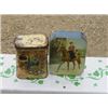 Image 1 : 1 - TEA TIN W/BIRDS, 1 - QUEEN ELIZABETH II ON HORSEBACK BISCUIT TIN