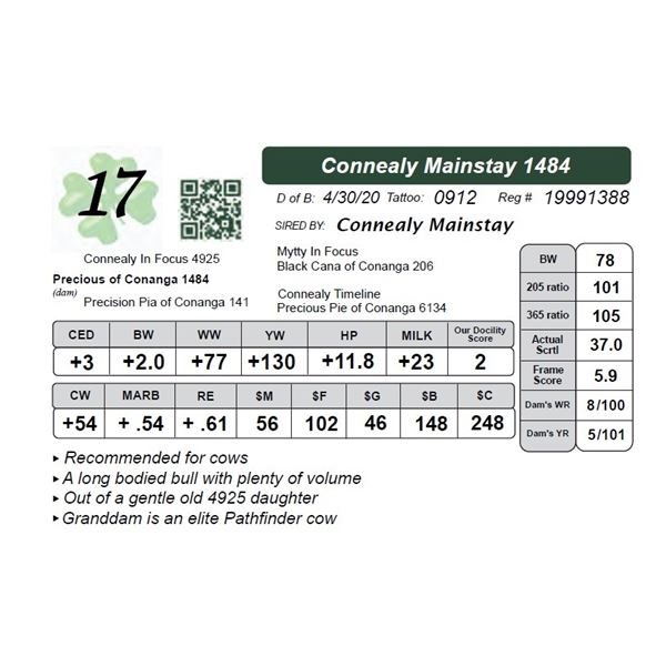 Connealy Mainstay 1484