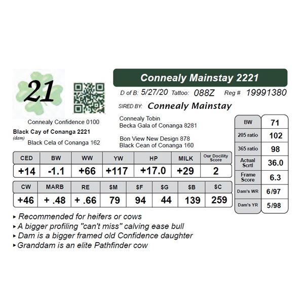 Connealy Mainstay 2221