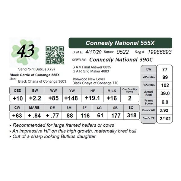 Connealy National 555X