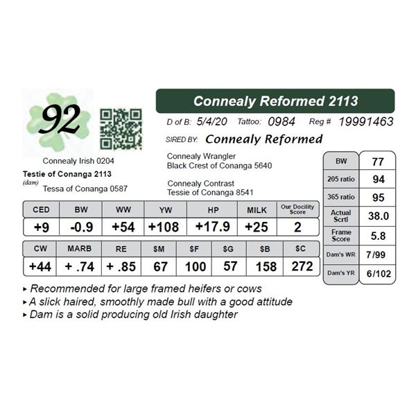 Connealy Reformed 2113