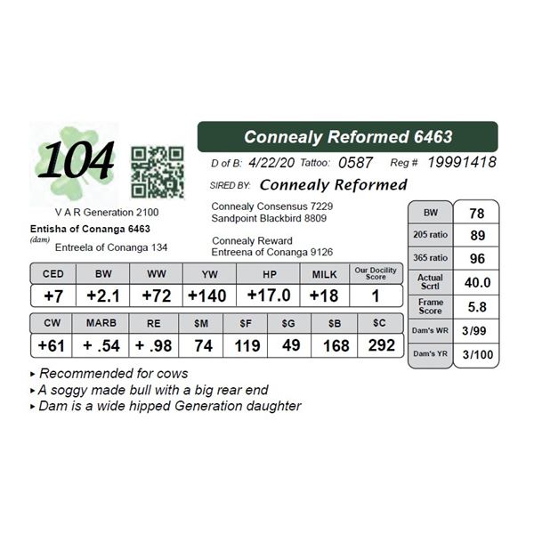 Connealy Reformed 6463