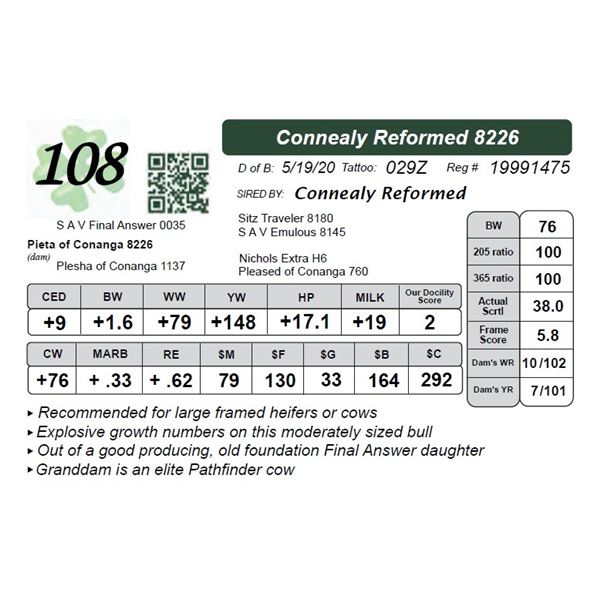 Connealy Reformed 8226