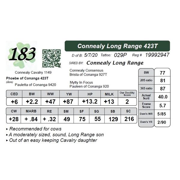 Connealy Long Range 423T