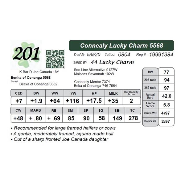 Connealy Lucky Charm 5568