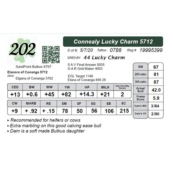 Connealy Lucky Charm 5712