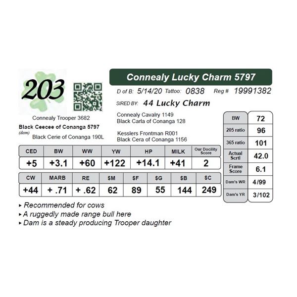 Connealy Lucky Charm 5797
