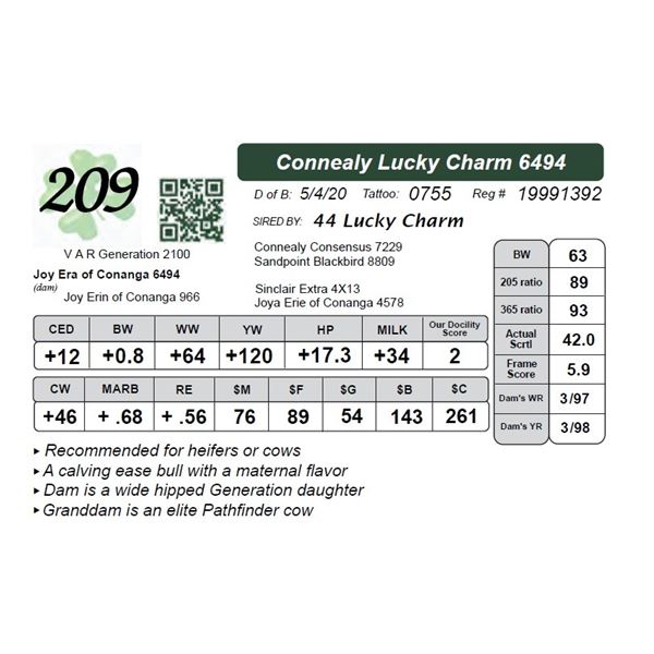 Connealy Lucky Charm 6494