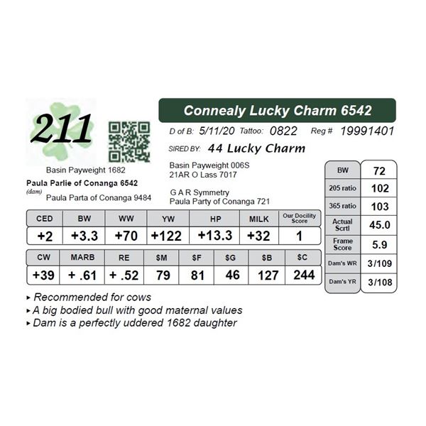 Connealy Lucky Charm 6542