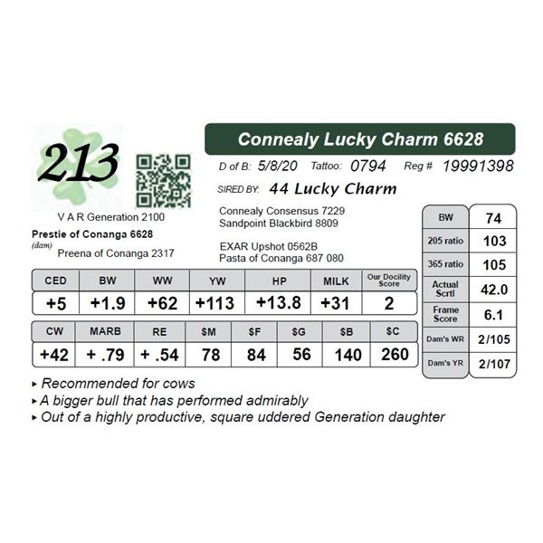 Connealy Lucky Charm 6628