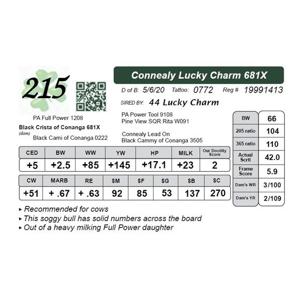 Connealy Lucky Charm 681X