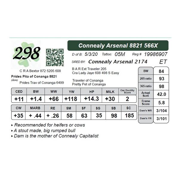 Connealy Arsenal 8821 566X