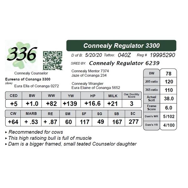 Connealy Regulator 3300