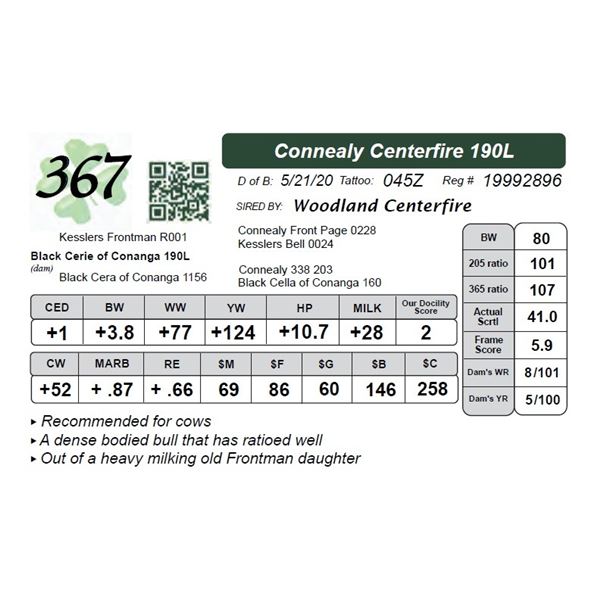 Connealy Centerfire 190L