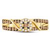 Image 2 : Round Brown Diamond Solitaire Ring 3/8 Cttw 10KT Yellow Gold