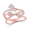 Image 1 : Round Diamond Abstract Fashion Ring 1/2 Cttw 14KT Rose Gold