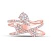 Image 2 : Round Diamond Abstract Fashion Ring 1/2 Cttw 14KT Rose Gold
