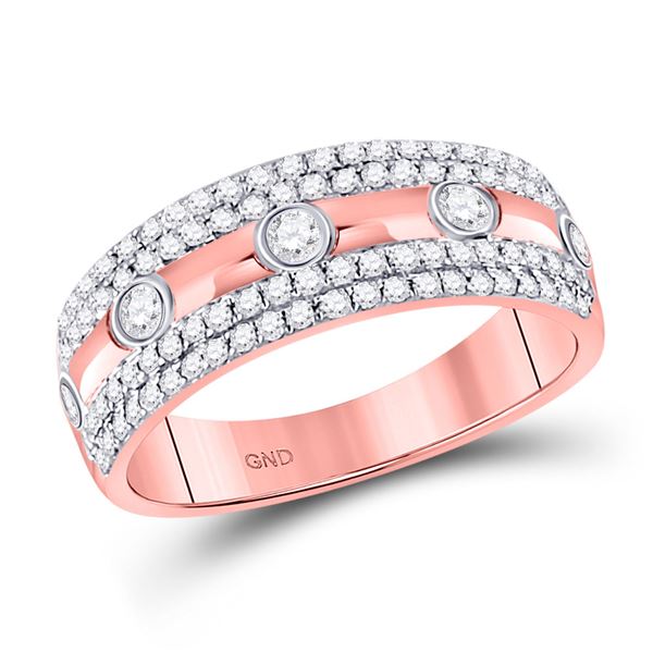 Round Diamond Anniversary Ring 1/2 Cttw 10KT Rose Gold