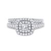 Image 2 : Bridal Wedding Ring Band Set 1 Cttw 14KT Two-tone Gold
