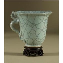 CHINESE KUAN PORCELAIN BELL 19TH C.