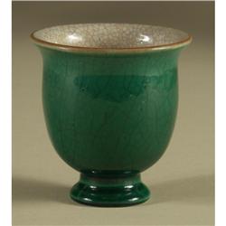 CHINESE PORCELAIN CAMELLIA-LEAF GREEN 19TH C.
