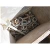Image 8 : Wooden Box & Contents: Bases, Ratchets, Machine Bolts, etc
