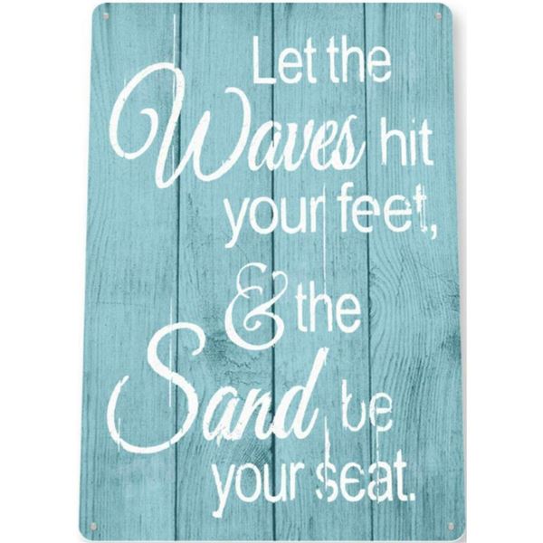 Beach House Decorative Metal Sign