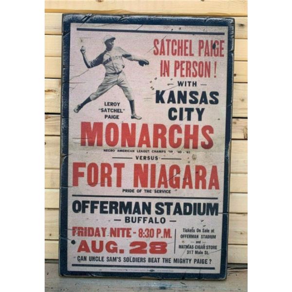 Antique Style Negro League, Monarchs Baseball Wooden Sign