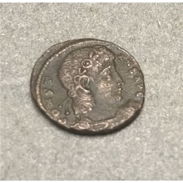 Ancient Roman Bronze Coin, Constantine