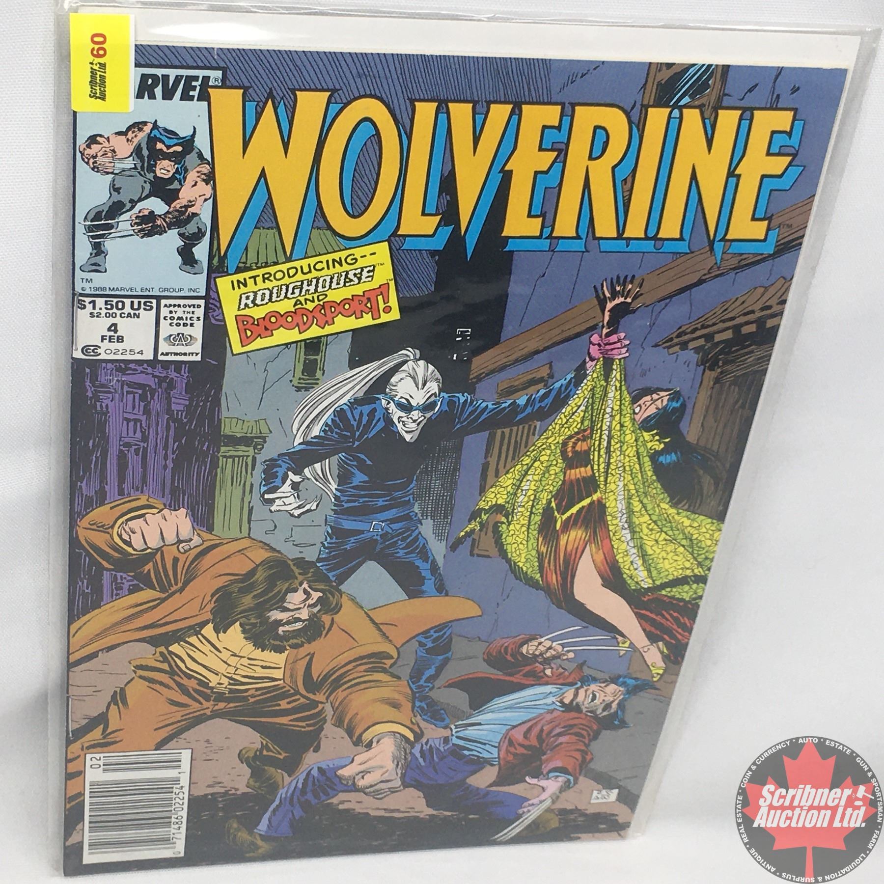 MARVEL: Wolverine 4, February 1989 : Introducing Roughouse and Bloodsport