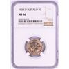 Image 1 : 1938-D Buffalo Nickel Coin NGC MS66