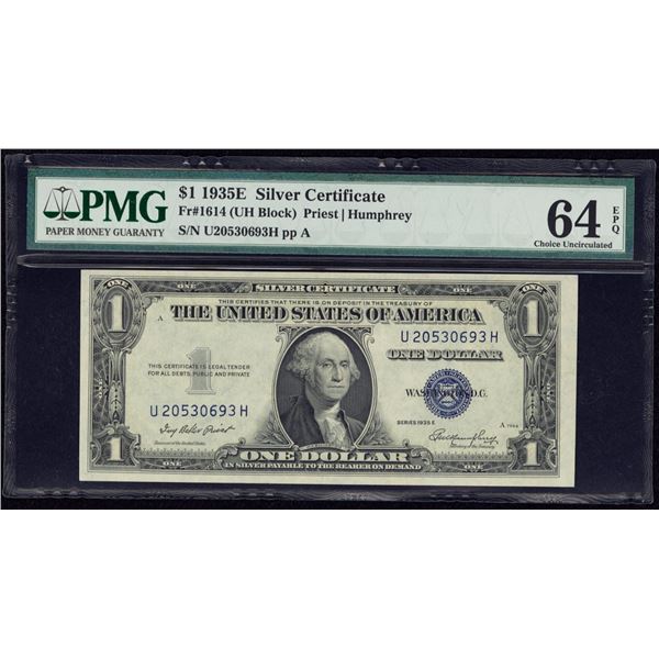 1935E $1 Silver Certificate PMG 64EPQ