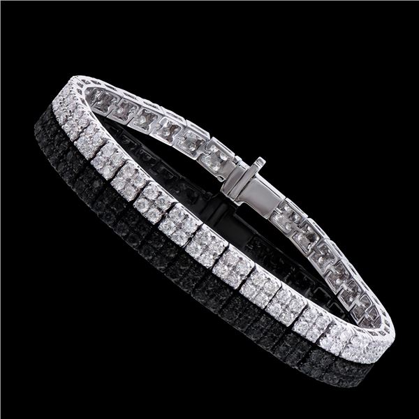 14KT White Gold 5.15ctw Diamond Bracelet