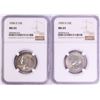 Image 1 : Lot of 1958-D & 1959-D Washington Quarter Coins NGC MS65