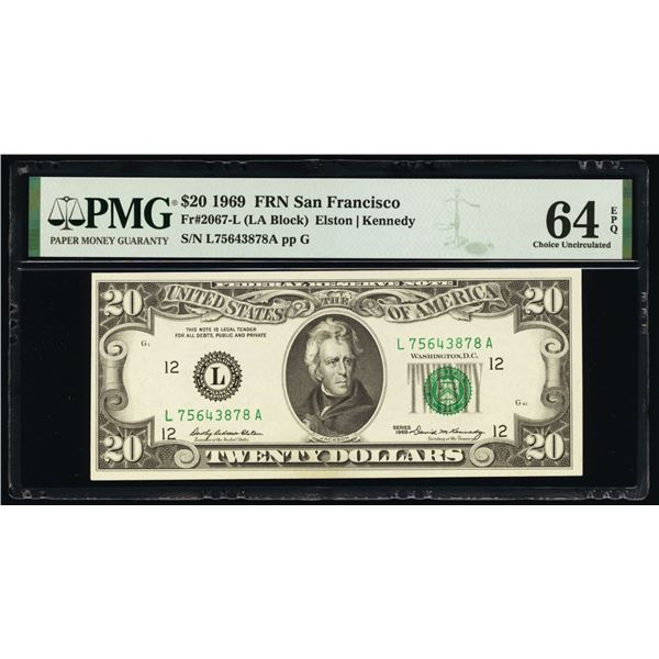 1969 $20 San Francisco FRN PMG 64EPQ