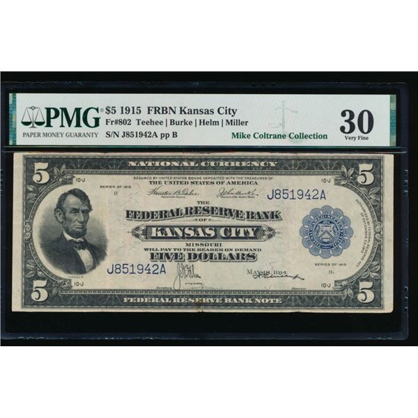 1915 $1 Kansas City FRBN PMG 30