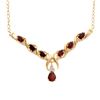 Image 1 : Plated 18KT Yellow Gold 3.50ctw Garnet and White Topaz Pendant with Chain