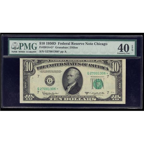 1950D $10 STAR Chicago FRN PMG 40EPQ