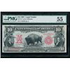 Image 1 : 1901 $10 Bison Legal Tender Note PMG 55