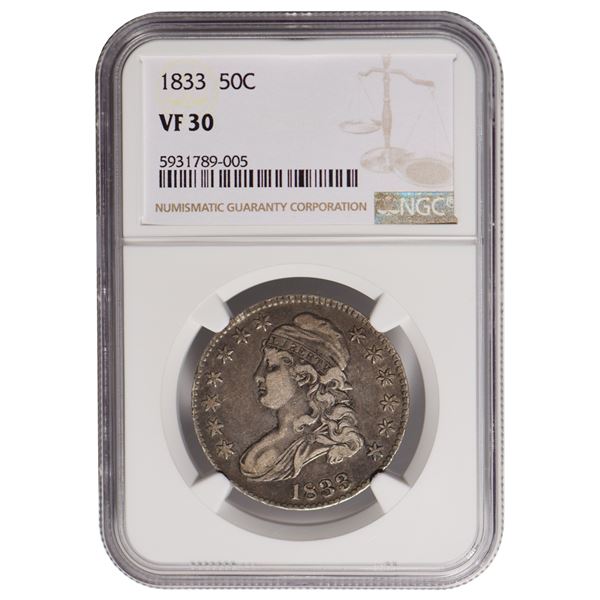 1833 Capped Bust Half Dollar NGC VF30